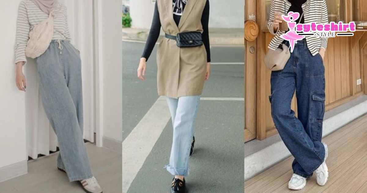 Celana wanita stylish model wide-leg kekinian