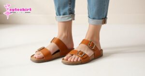 Sandal kulit lokal warna earth tone