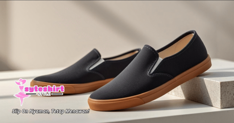 Sepatu Slip On stylish untuk tampilan santai dan nyaman.